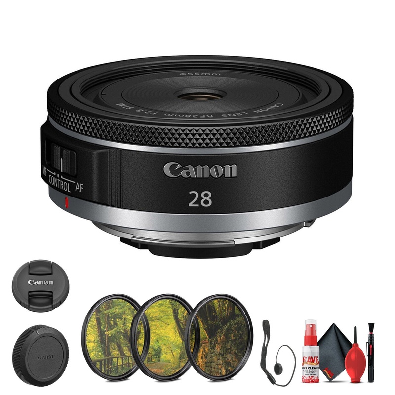 Canon RF 28mm f/2.8 STM Lens (Canon RF), Wide-Angle,  – Bundle