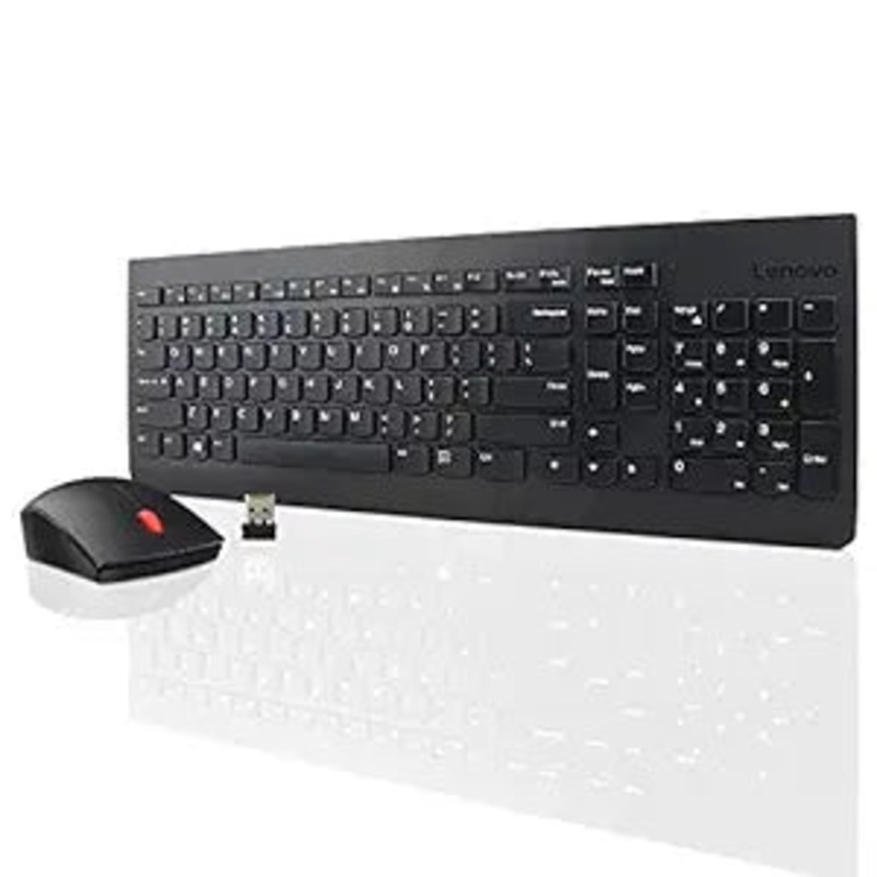 (Open Box) Lenovo 510 Wireless Keyboard and Mouse Set, 2.4 GHz Nano USB Receiver, Full Size, Island Key Design, Left or Right Hand, 1200 DPI Optical Mouse, GX30N81775, Black