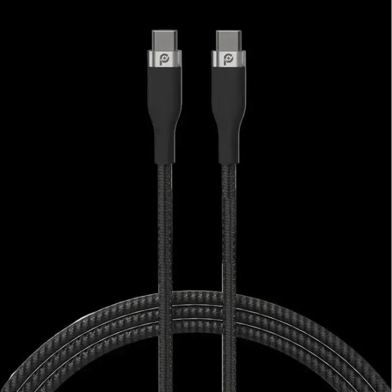 Powero+ Rapid Pro Premium Braided Cable USB-C to USB-C 60W, 1.2M – Black