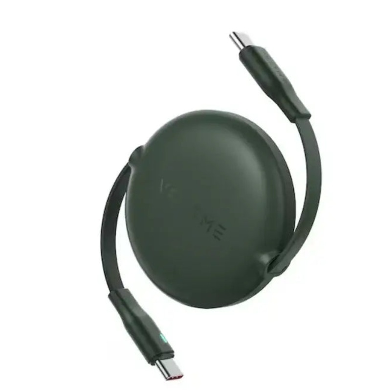 Voltme Powerlink Yoyo Retractable Type-C to Type-C Cable 1M 5A 100 W GREEN