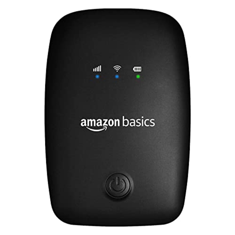 (Open Box) AmazonBasics 4G LTE Wireless Dongle with All SIM Network Support | Plug & Play Data Card Stick with up to 150Mbps WiFi Hotspot | 2100mAh Rechargeable Battery| SIM Adapter Included (Black)-AB-BLCK-03