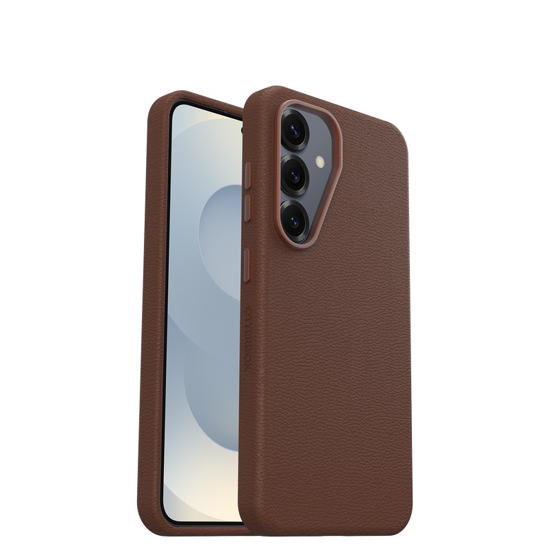 OtterBox – Symmetry Cactus Leather Case for Samsung Galaxy S25 – Rich Adobe