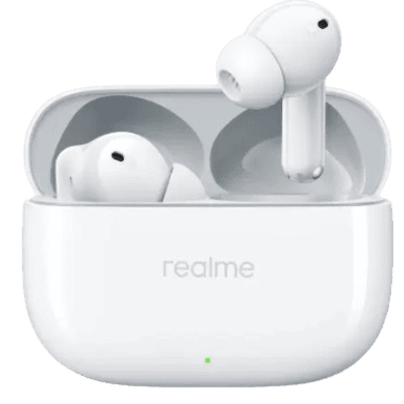 Realme Buds T300 with 12.4mm Driver | 30dB ANC | 360 Spatial Audio and 40 hours Playback Bluetooth Headset | Youth White