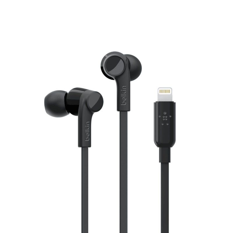 Belkin SOUNDFORM Headphones Lightning Connector Premium Sound – Black & White