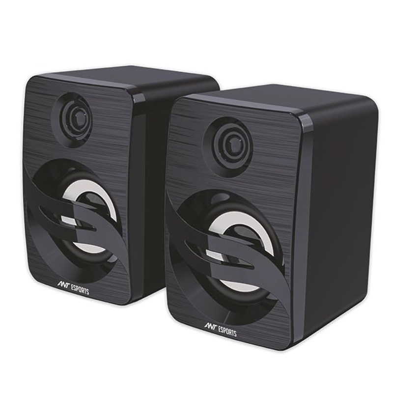(Open Box) Ant Esports GS150 Computer Speakers, 2.0CH PC Speakers, in-line Volume Control, 6W USB Powered Stereo Desktop Speakers with 3.5mm AUX for PC/Laptop/Projector/Tablet/Cellphone