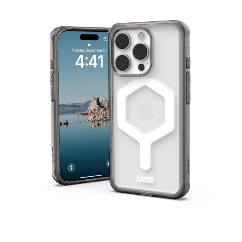 Urban Armor Gear (UAG) – Plyo MagSafe Case for Apple iPhone 16 Pro – Ash and White