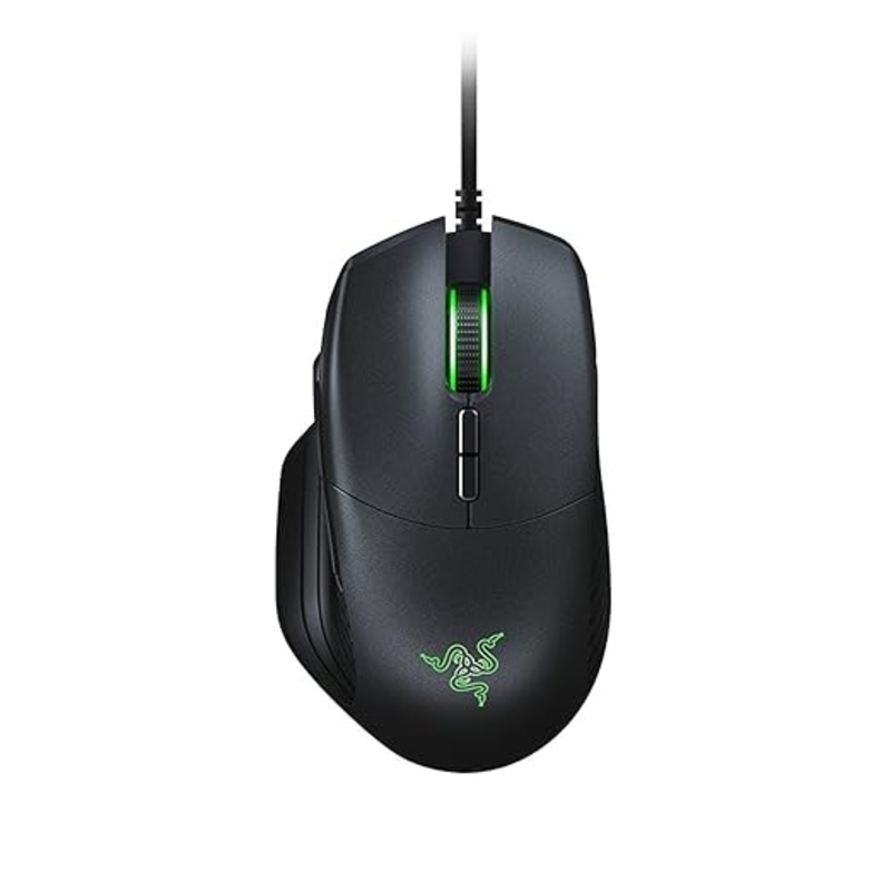 (Open Box) Razer Basilisk Ergonomic FPS Wired Gaming Mouse | True 16,000 DPI 5g Optical Sensor – Chroma RGB Lighting – Black – RZ01-02330100-R3A1