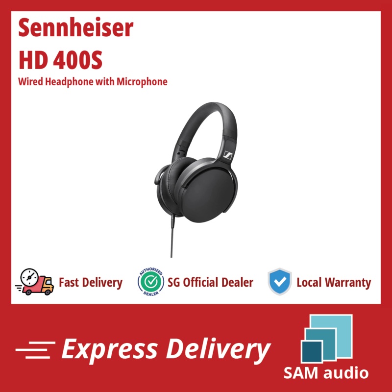 [SG] Sennheiser HD 400S (HD400S) – Wired Headphone with Microphone