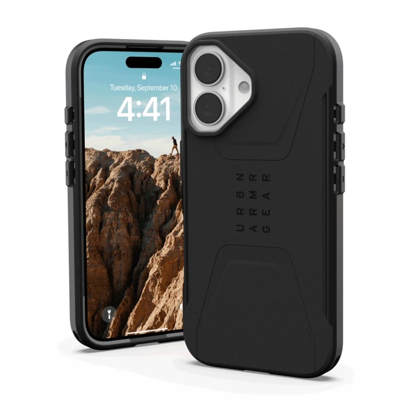 Urban Armor Gear (UAG) – Civilian MagSafe Case for Apple iPhone 16 – Black