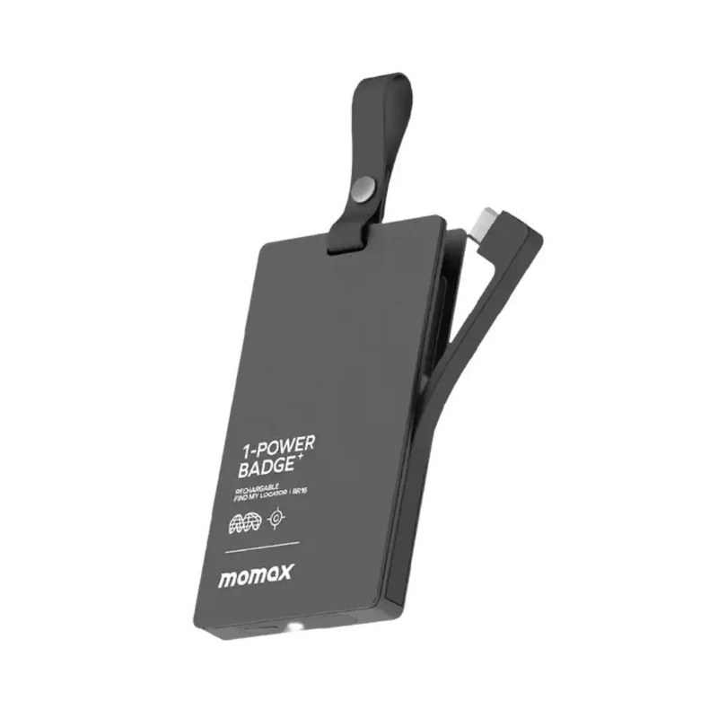 BR16D | Momax 1PowerBadge+RechargeableBatteryWithFINDMYLocator| Black