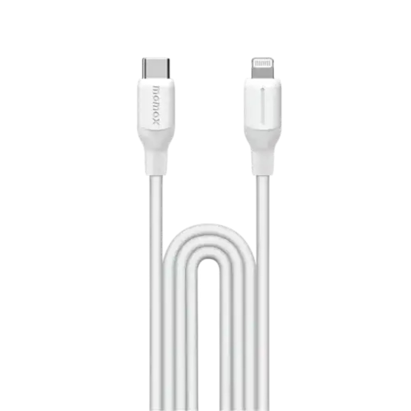 DL55W | Momax 1-LinkFlowCL+USB-CtoLightningBraidedCable2m | White