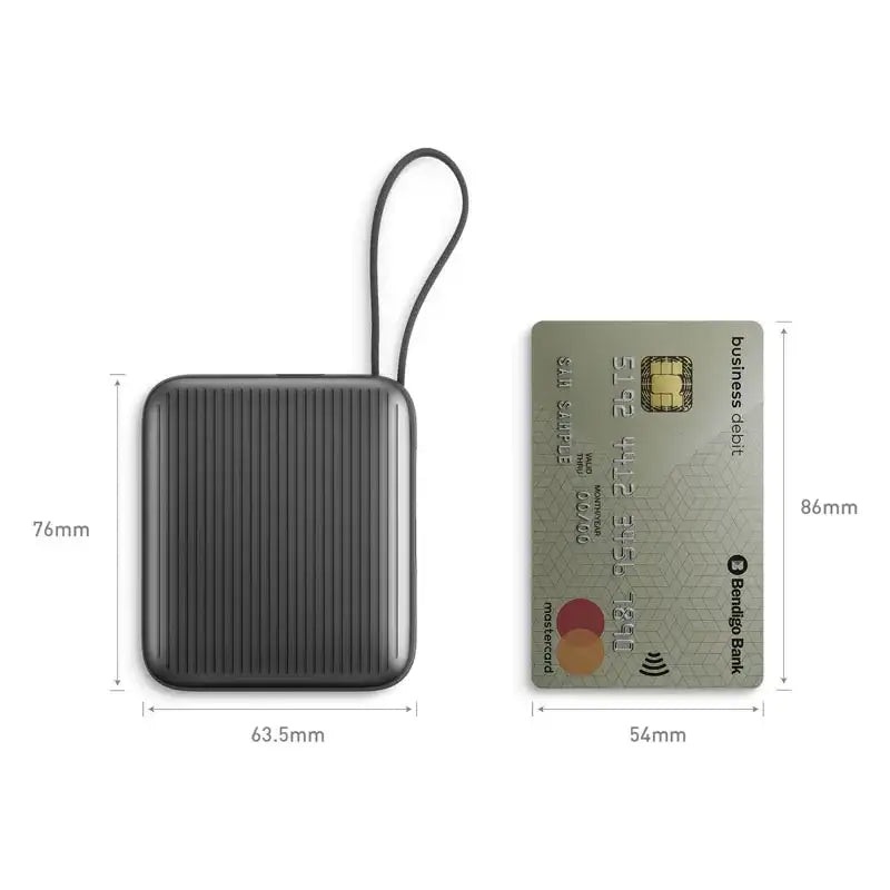 ENERGEA | INTEGRA MINI 35 | 10000MAH POWERBANK WITH BUILT IN USB-C CABLE PD35W | GUN