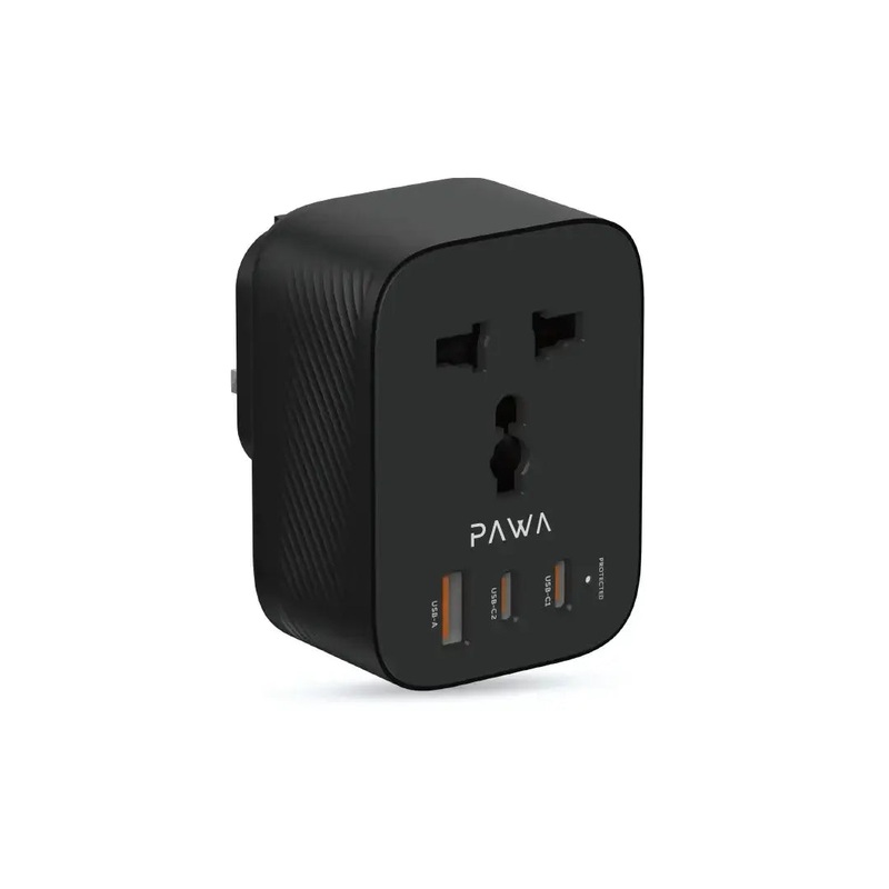 Pawa UK to UNIVERSAL Travel Adapter GAN 20W.(PW-UTAGN204-BK)