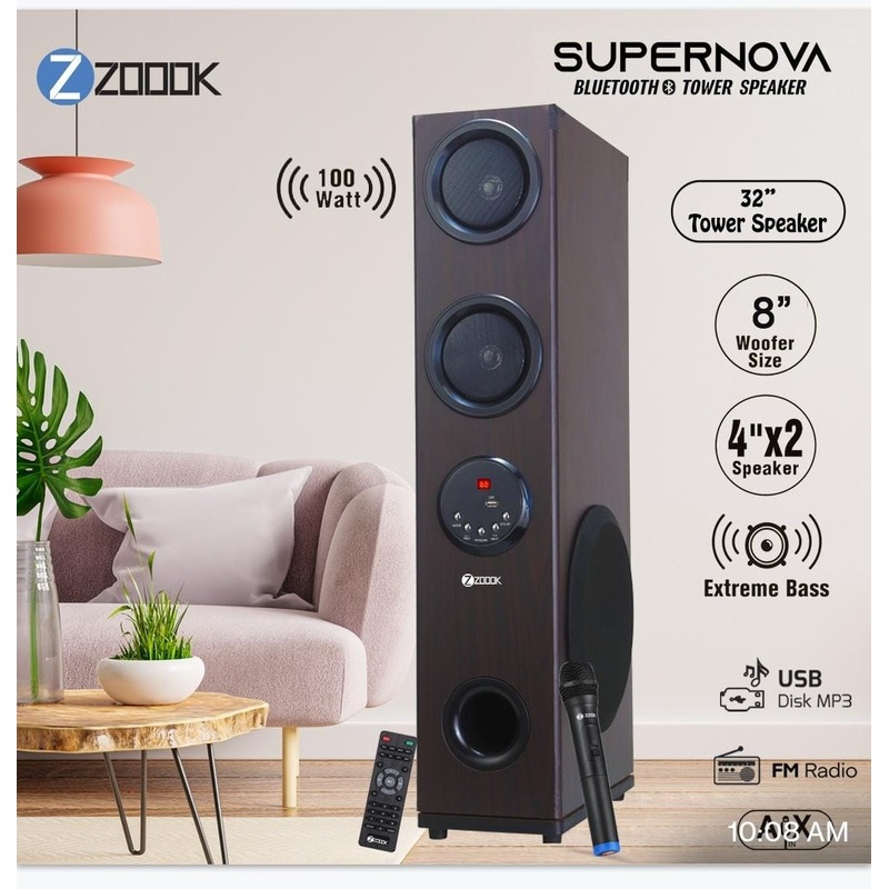 ZOOOK Supernova 100W Bluetooth Tower Speaker