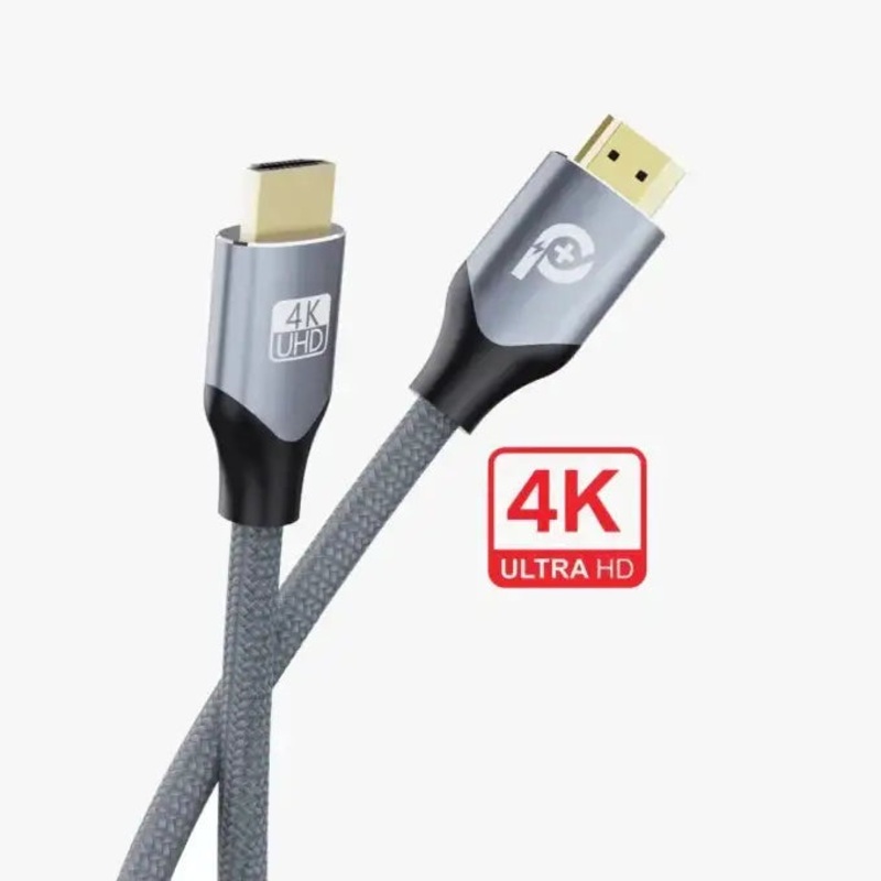 Powero+ Visual 4K Braided HDMI Cable 5M – Grey