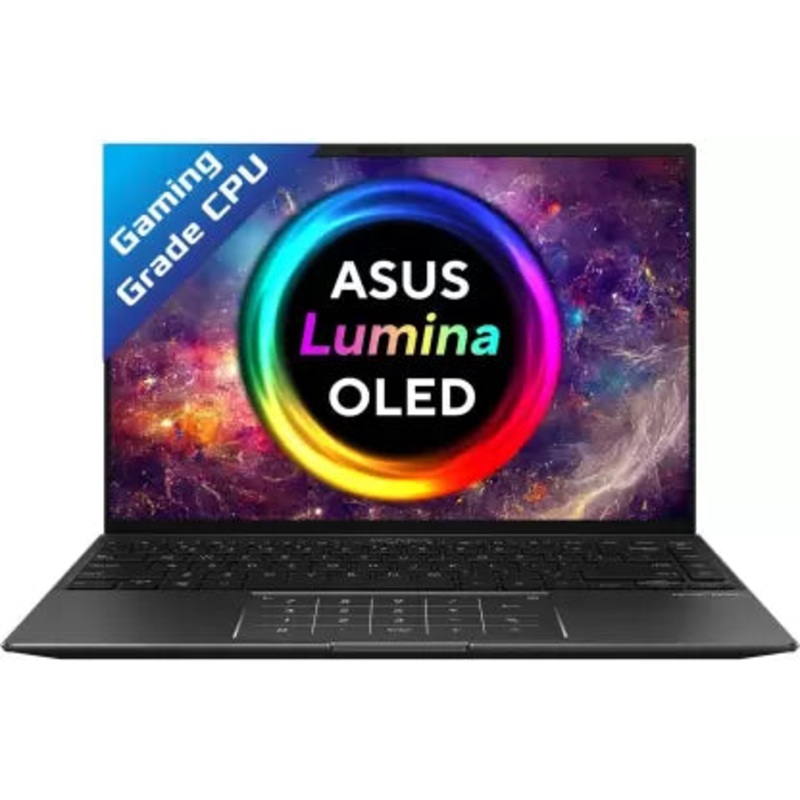 (Brand Refurbished)ASUS Zenbook 14X OLED AMD Ryzen 5 Hexa Core 5600HS – (16 GB/512 GB SSD/Windows 11 Home) UM5401QA-KM541WS Thin and Light Laptop  (14 Inch, Glass Jade Black, 1.40 kg, With MS Office)