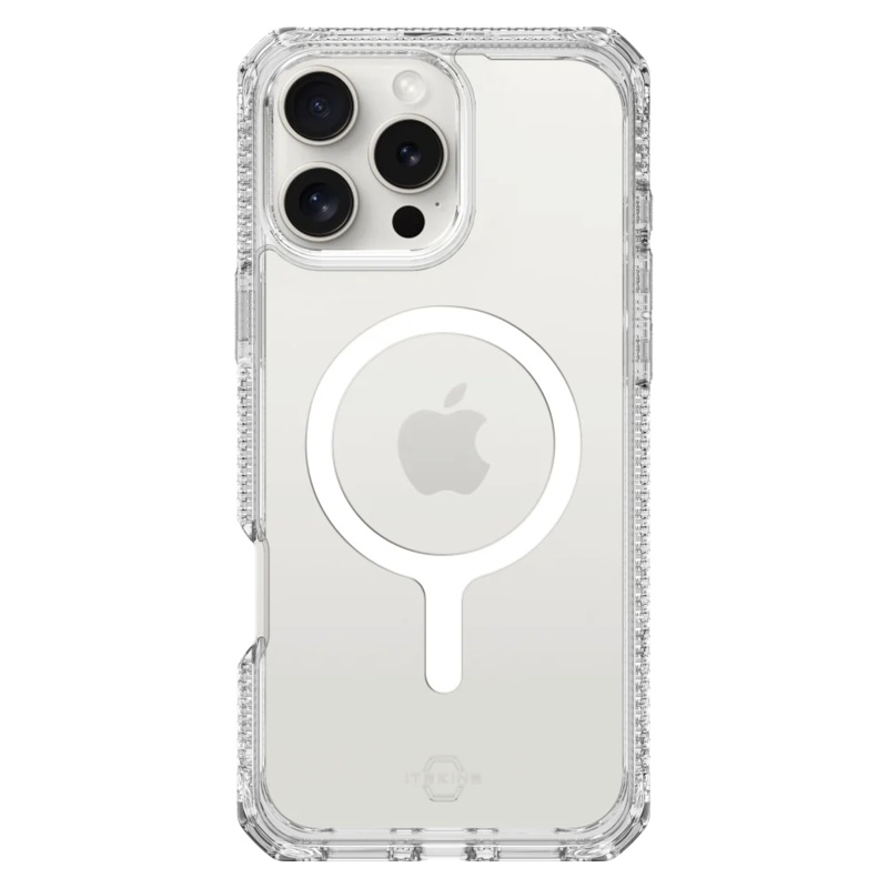 ITSKINS – Hybrid_R Clear MagSafe Case for Apple iPhone 16 Pro