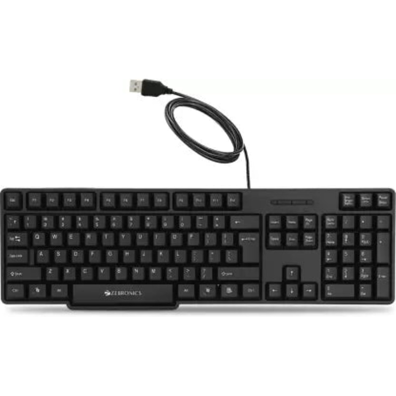 (Open Box) ZEBRONICS Zeb-K20 Wired USB Desktop Keyboard  (Black)