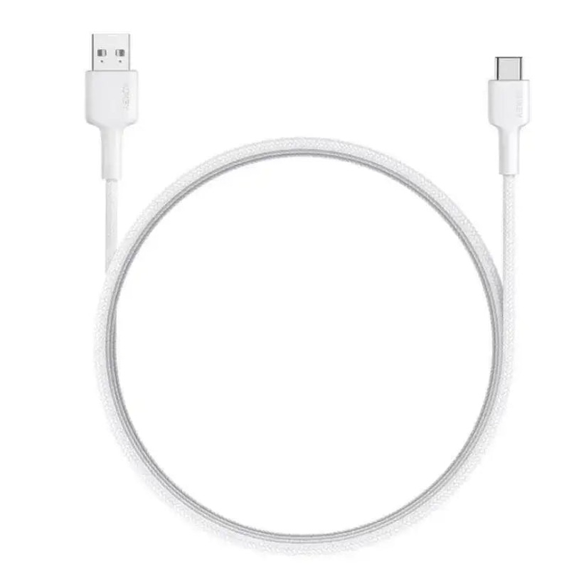 Aukey Impulse Braided AC USB-A to C Cable 0.9m White