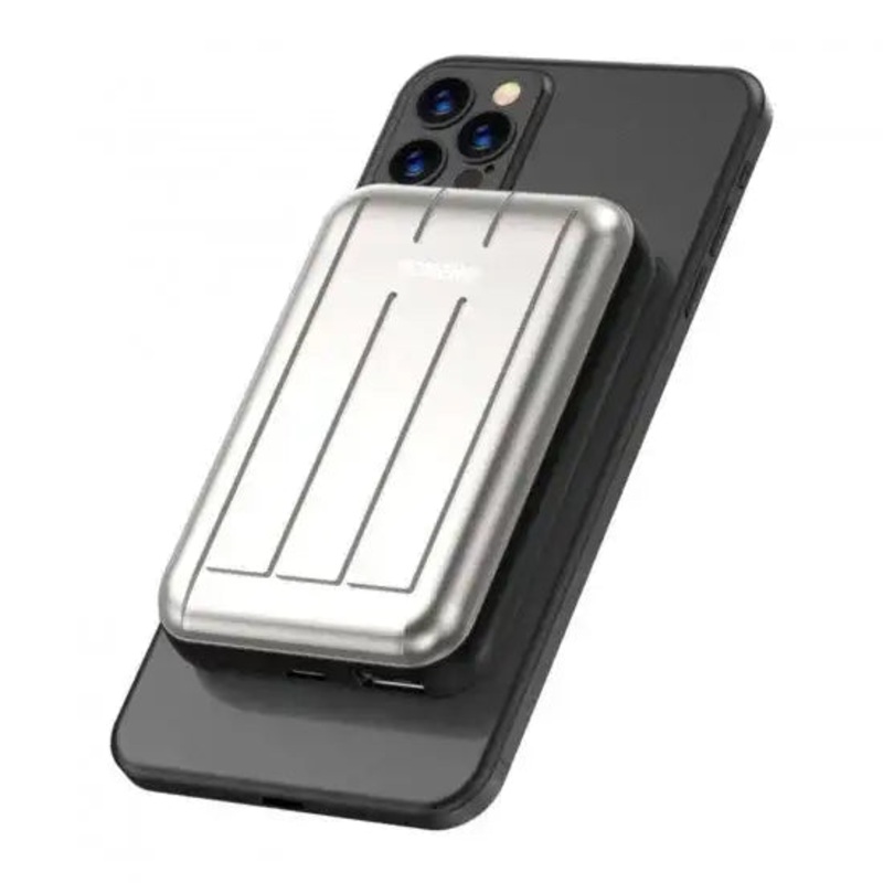 Foneng Magnetic Wireless Power Bank (5000 mAh) Q28-GRYQ28 – Gray