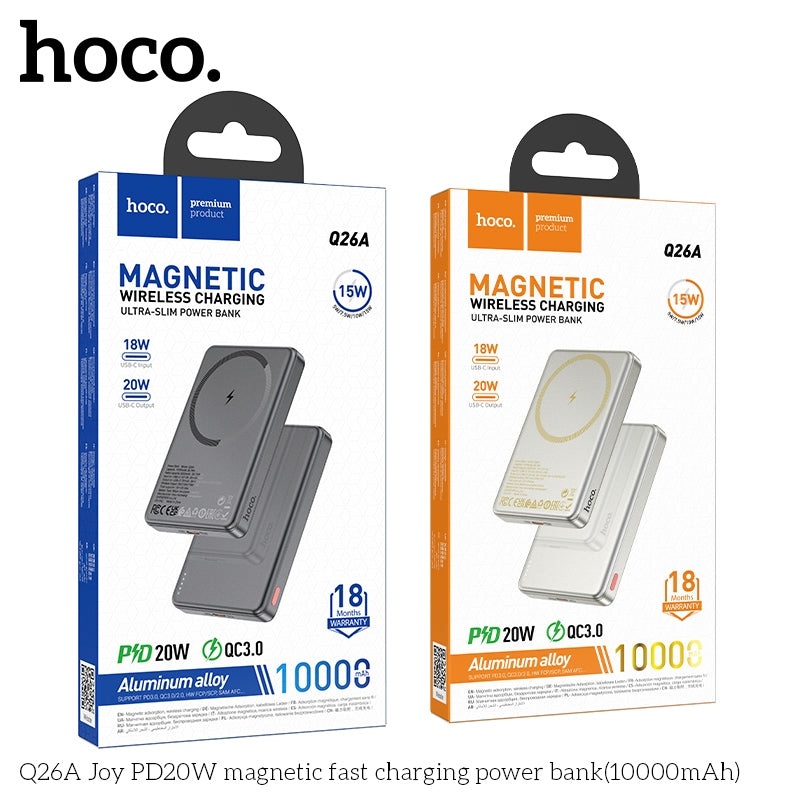 Hoco Q26A Joy PD20W Magnetic Magsafe Fast Charging Power Bank (10000mAh)