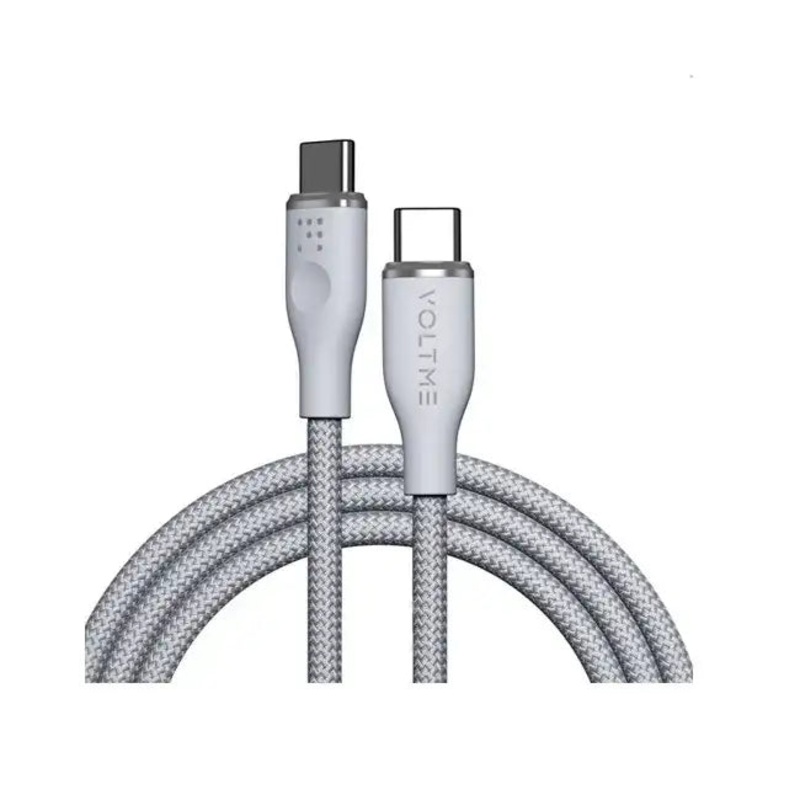 Voltme Powerlink Rugg Double Nylon Cable Type C to Type C 3A – 1M (60W) Gray