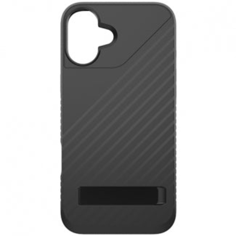 ZAGG – Denali Snap MagSafe Case with Kickstand for Apple iPhone 16 – Black