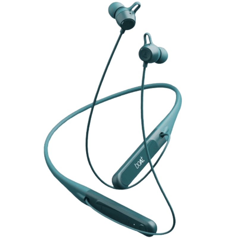 boAt Rockerz 255 Touch in Ear Neckband | Spatial Audio | Full Touch Controls | Teal Green
