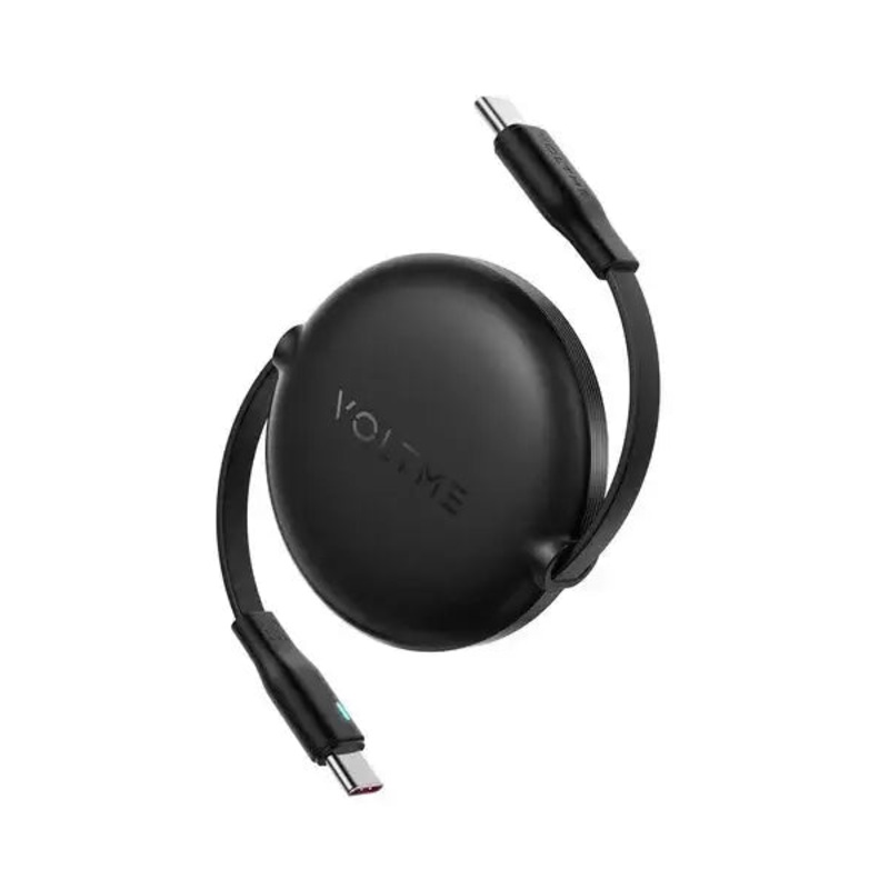 Voltme Powerlink YoYo Retractable Type-C to Type-C Cable , 5A, 1M – Black C2190H