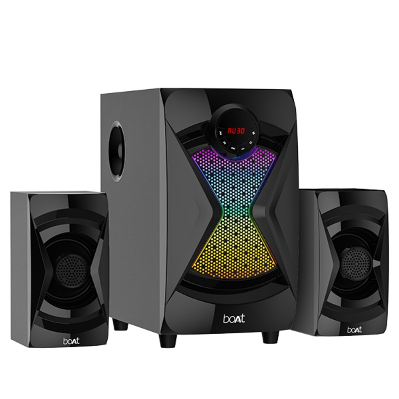 Blitz 1500 | 50W Bluetooth Wired Speaker with 5 Entertainment EQ Modes, RGB Led, 2.1 Channel, BT, Aux,USB, FM