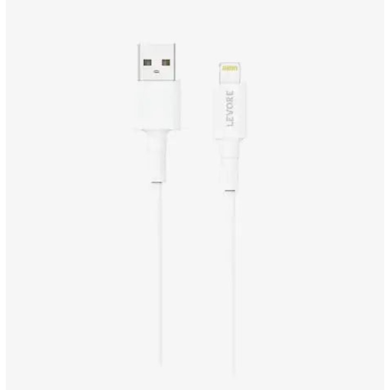 Levore – USB-A to Lightning Cable, MFI Certified, 1.0M – White – LCS111-WH