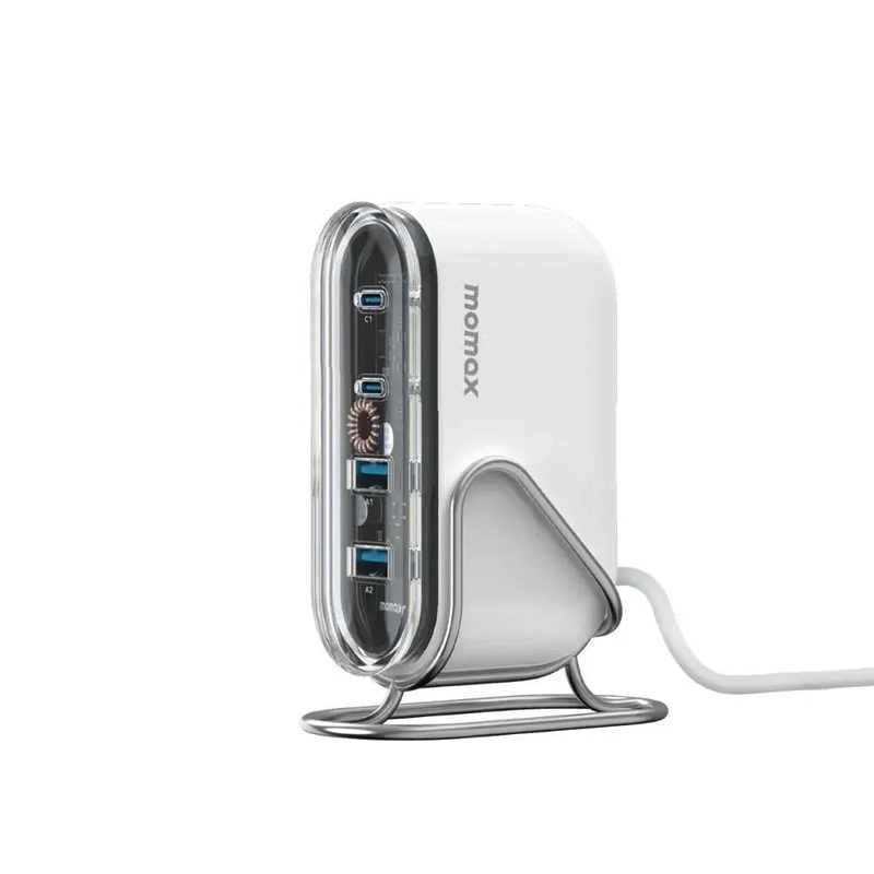 UM53UKW | Momax 1-ChargeFlow80W4-PortDesktopCharger | UK | White