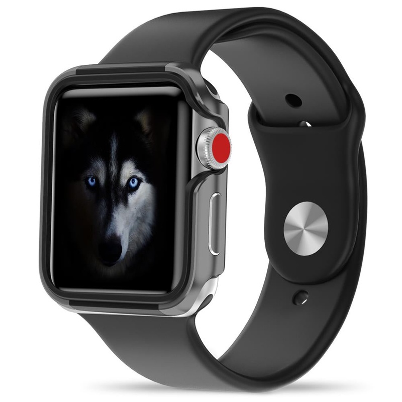Zizo Shock Series for Apple Watch 38mm, Aluminum Metal Bumper Hybrid Case