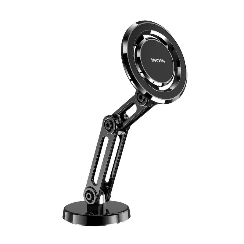 Porodo Magnetic Mount with Double Armg and 360 Rotation – Black