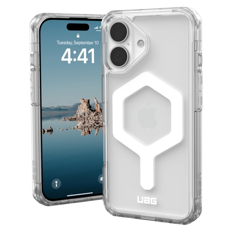 Urban Armor Gear (UAG) – Plyo MagSafe Case for Apple iPhone 16 Plus – Ice and White