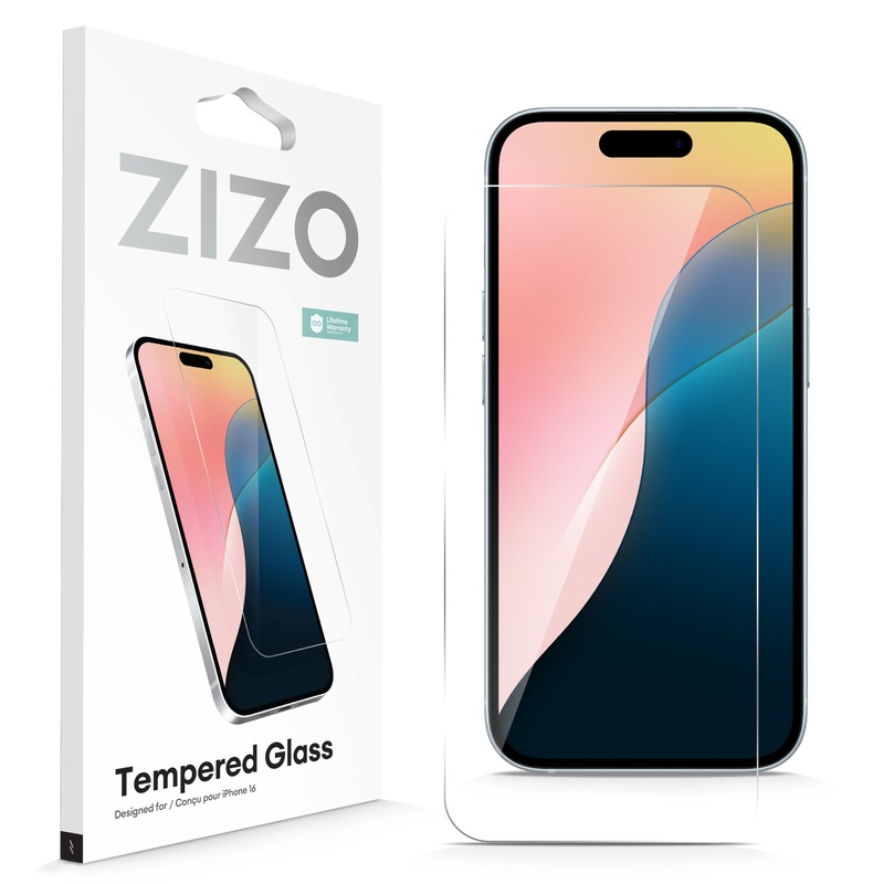 ZIZO TEMPERED GLASS Screen Protector for iPhone 16 – Clear