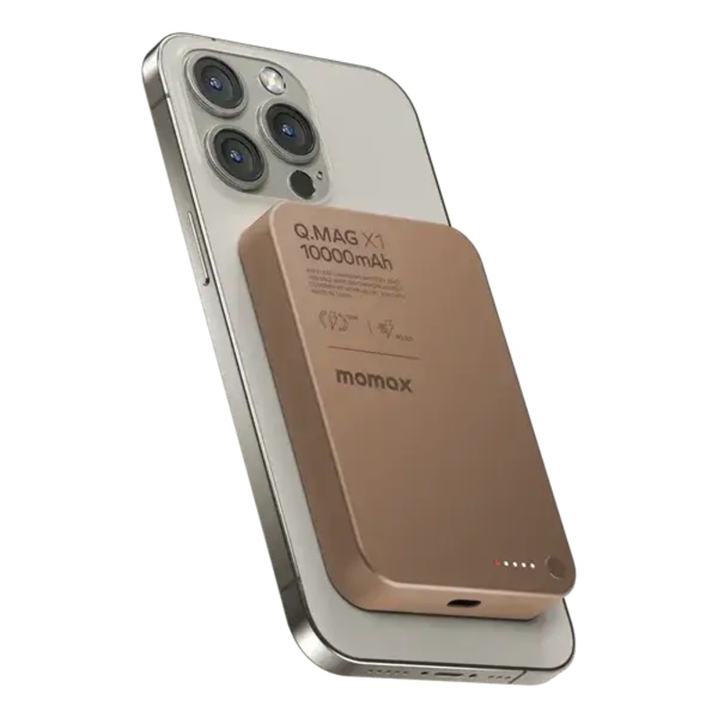 IP117AL2 | Momax Q.MagX110000mAhwirelessbatterypack| DesertTitanium