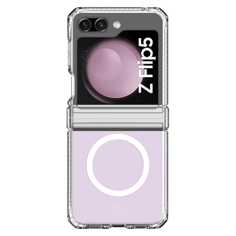 ITSkins Hybrid_R Clear Hinge MagSafe Case for Samsung Galaxy Z Flip5 Clear