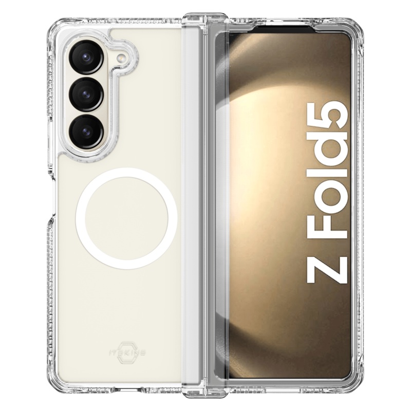 ITSkins Hybrid_R Clear Hinge MagSafe Case for Samsung Galaxy Z Fold5
