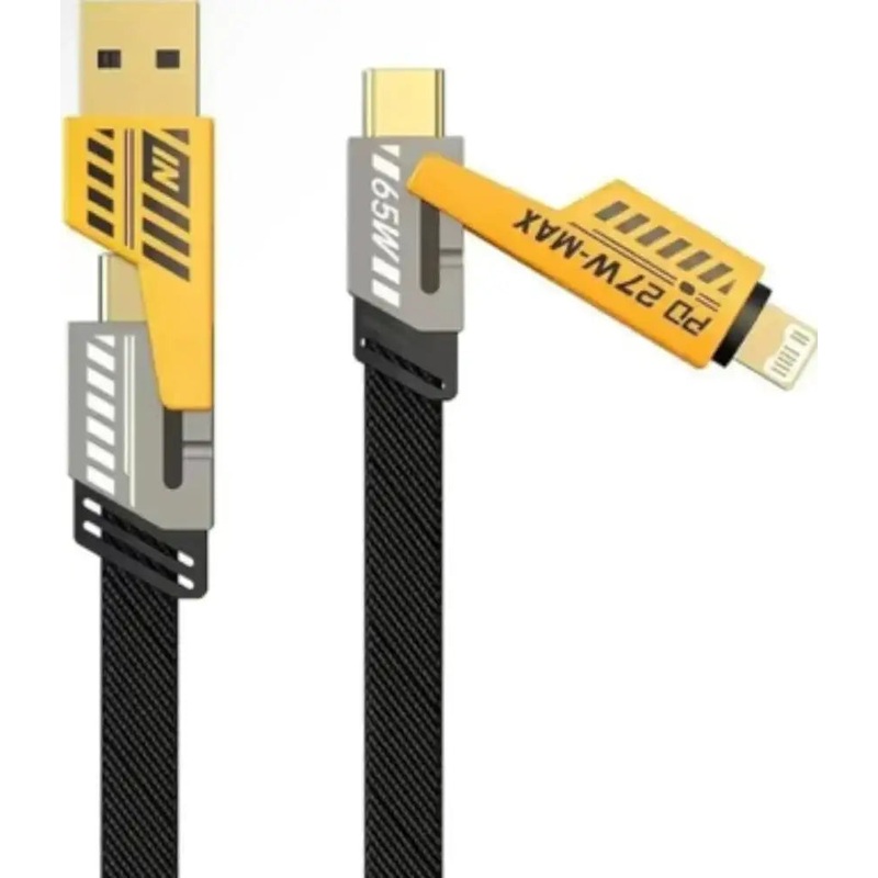 Just One All in one Cable (USB-C – Lightning – USB-A) 65 Watts