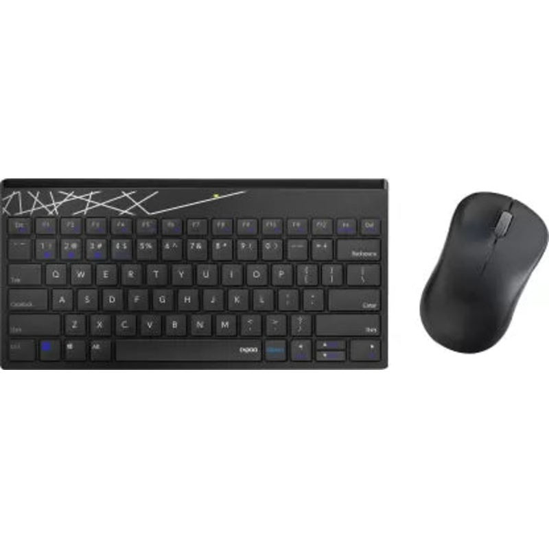 (Open Box) RAPOO 8000M/Keyboard & Mouse Combo (4 Device Connectivity), Flipkart Shortcut Key Wireless, Bluetooth Multi-device Keyboard  (Black)