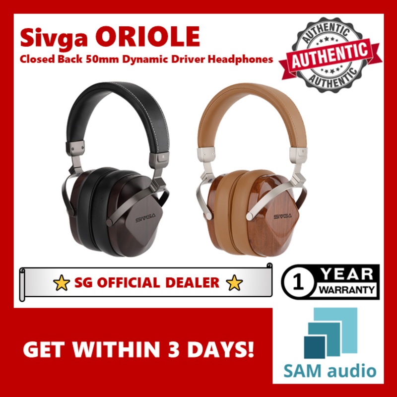 [SG] SIVGA ORIOLE CLOSED BACK 50MM DYNAMIC DRIVER HEADPHONES