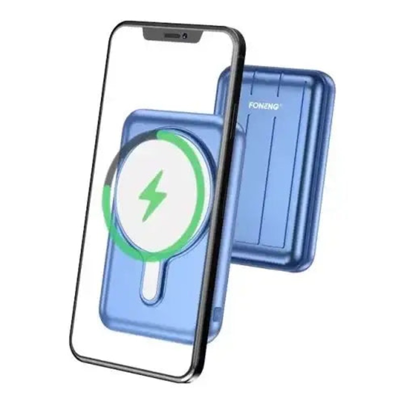 Foneng Magnetic Wireless Power Bank (10000 mAh) Q29-BLUQ29 – Blue