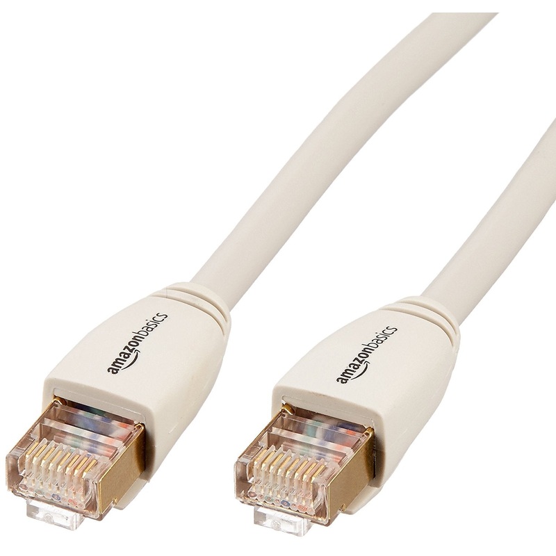 (Open Box) Amazon Basics HL-007289 RJ45 Cat7 Network Ethernet Patch/LAN Cable for Security Camera – 15 Feet (White)