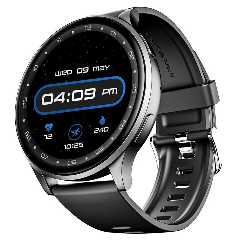 (Open box)boAt Lunar Orb w/ 1.45 (3.6 cm) AMOLED Display, BT Calling, DIY Watch Face Studio, Coins, Crest App Health Ecosystem, Live Cricket & Football Scores, IP67, Smart Watch for Men & Women(Active Black)