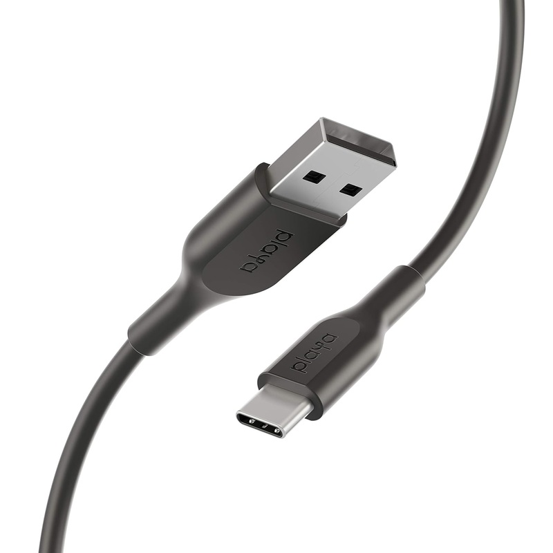 (Open Box) Playa by Belkin Fast Charging USB to USB-C Cable, USB Type C to USB A 2.0 Male Cable, 6.6 Feet (2 Meter), Black