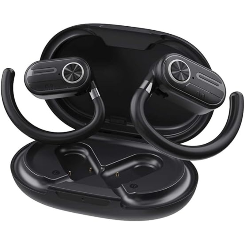Powerology Air Conduction Earbuds, Bluetooth 5.3 & Display