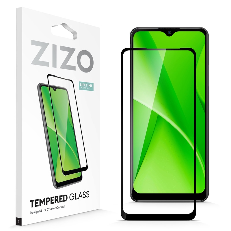 ZIZO TEMPERED GLASS Screen Protector for Cricket Outlast – Black