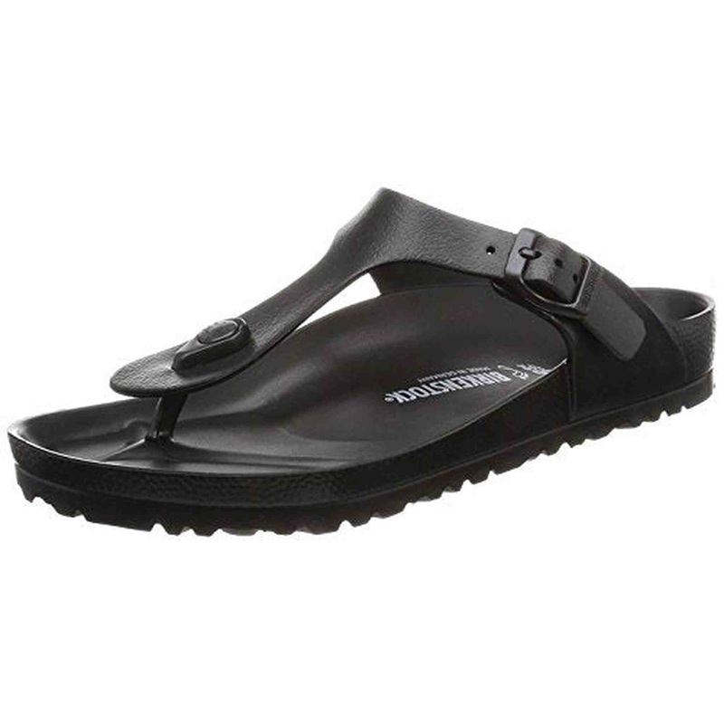 Birkenstock Essentials Unisex Gizeh EVA Sandals, 39 R EU, Black, 8-8.5 Women/6-6.5 Men
