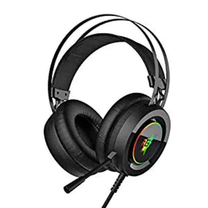 (OPEN BOX) Redgear Cloak Wired RGB Wired Over Ear Gaming Headphones with Mic for PC